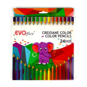 Creioane mari 24 culori/set EVOffice