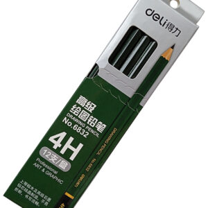 Creion grafit 4H fara radiera, ascutit Deli 6832