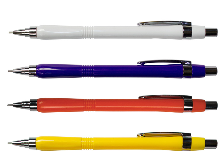 creion-mecanic-07mm-varf-retractabil-corp-color_5514_3_1646293110.jpg Creion mecanic 0,7mm, varf retractabil, clip si accesorii metalice, radiera incorporata, pretabil pentru personalizare