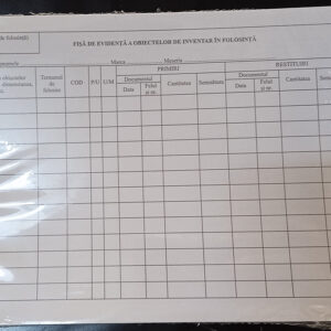 Fisa de evidenta a obiectelor de inventar  14-3-9/ V A5