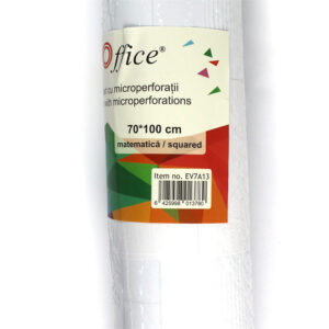 Hartie flipchart matematica 70*100cm, 70 gr/mp, 50 coli/set cu microperforatii EVOffice