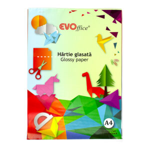 Hartie glasata A4 10culori/set EVOffice