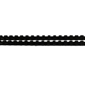 Inele plastic 12 mm, max 105 coli, 100buc/cut EVOffice negru