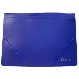 Mapa plastic A4 cu burduf 35 mm, 13 compartimente cu index EVOffice - albastru