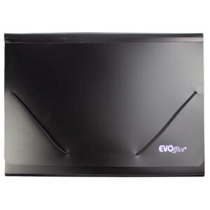 Mapa plastic A4 cu burduf 35 mm, 13 compartimente cu index EVOffice - negru