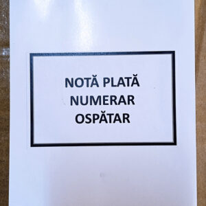Nota plata numerar ospatar 3ex
