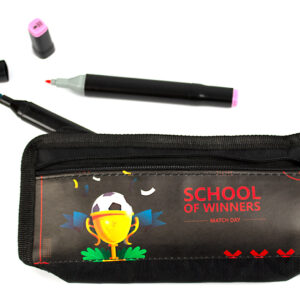 Penar etui dreptunghiular 20,5*9*5cm cu 2 fermoare - model baieti