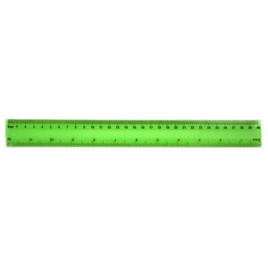 Rigla plastic color mat  30 cm  - verde