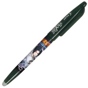 Roller gel, varf mediu 0,7mm, cu radiera de stergere Frixion Naruto Ball Pilot - negru
