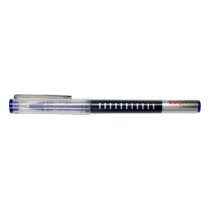Roller cu cerneala, varf fin 0.5mm, cu clips metalic si nivel vizibil al cernelii EVOffice-albastru