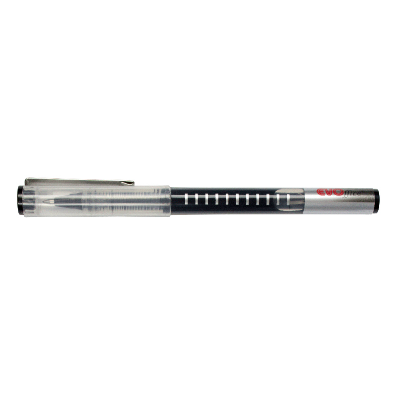 roller-pen-cu-clips-metalic-si-nivel-vizibil-al-ce_5477_3_1675428733.jpg Roller cu cerneala, varf fin 0.5mm, cu clips metalic si nivel vizibil al cernelii EVOffice- negru