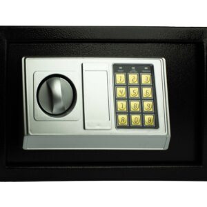 Seif din otel cu inchidere electronica si cheie 350x250x250 mm