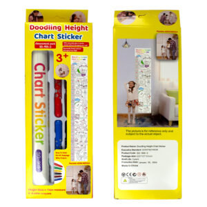Set de colorat, autocolant de perete cu diagramă de înălțime 180 cm, centimetru, 6 carioci