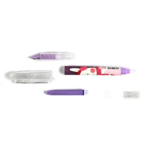 Stilou plastic scolar cu rezerva cerneala si pic corector No.358 - mov